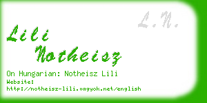 lili notheisz business card